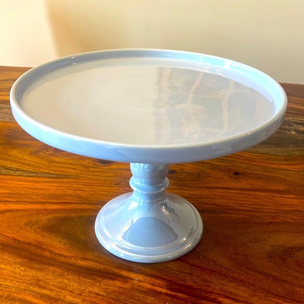 Cake stand - baby blue iridescent color by Grace Pantry